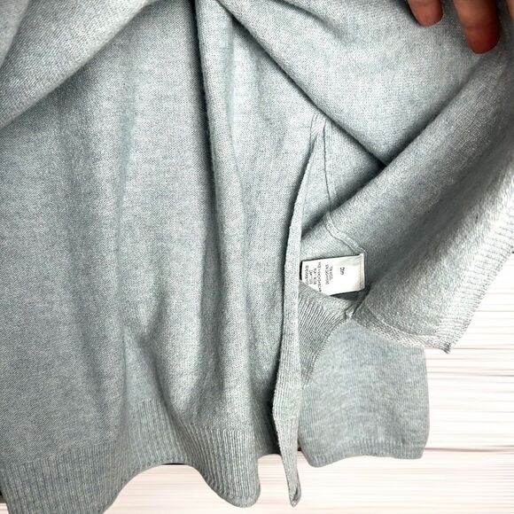 DTLM Repeat Wool Cashmere Gray Sweater Tunic  V-neck Doubled Back EUR 40 US M - Picture 10 of 13